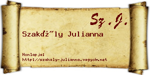 Szakály Julianna névjegykártya